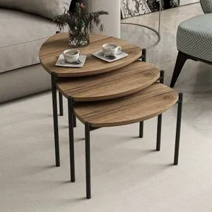 Hanah Home set stočića Lenny, 3 komada, orah