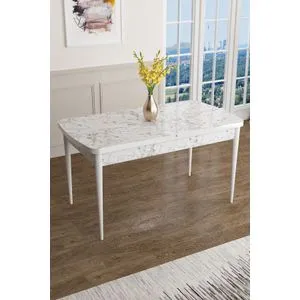 Hanah Home trpezarijski sto Han, 114 cm, beli