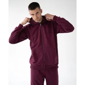 Innovation X Muški Duks Rajsferšlus I Kapuljača - Bordo