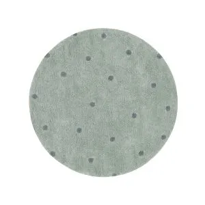 Lorena Canals Tepih Okrugli Dot Blue Sage