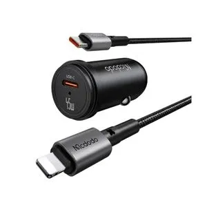 Mcdodo CC-7495 auto punjač USB-C 45 W + kabl USB-C na Lightning 36 W, 1,2 m