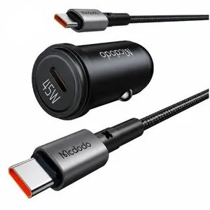 Mcdodo CC-7496 auto punjač USB-C 45 W + kabl USB-C na USB-C, 1,2 m