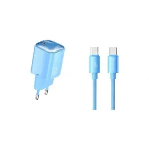 Mcdodo CH-8265 GaN punjač USB-C 65 W + kabl USB-C na USB-C, 1,2 m, plavi