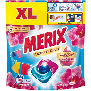 Merix 3+1  kapsule za pranje veša  Orhideja i ulje makadamije Color 36kom,36 pranja