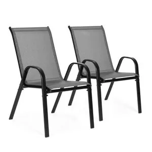 Multigarden Set od 2 baštenske stolice dark grey Multigarden