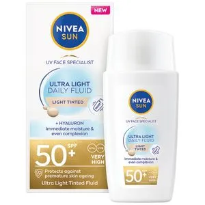 NIVEA Sun UV Face Specialist Invisible Daily ultralagani fluid svetle nijanse za zaštitu kože lica od sunca SPF 50+ 40 ml