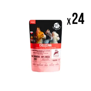 PET REPUBLIC kesica za mačke teletina 100g x24 komada