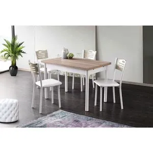 Polo - 1302 OakWhite Extendable Dining Table VIZUELNO OŠTEĆENJE