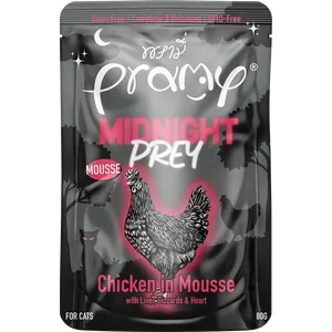 Pramy CAT MIDNIGHT PREY Piletina Mousse 12 x  80 g