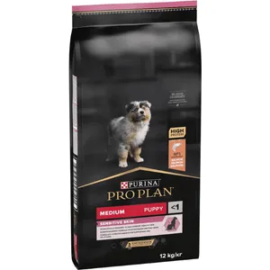 Purina Pro Plan Dog Medium Puppy Sensitive Skin Losos 12 kg