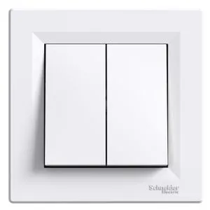 Schneider Electric Asfora, dupli 1P prekidac 10A, beli