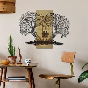 Sogno Forestale -2 GreenBlack Decorative Wooden Wall Accessory