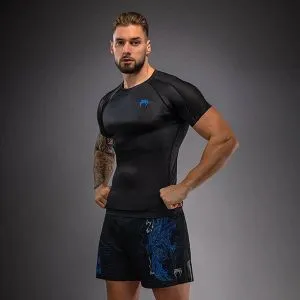 Venum Thunder Dragon Rashguard Kratki Rukav Crni/Royal Blue M