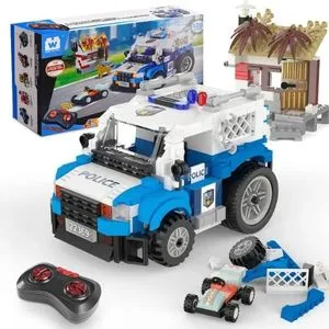 Wise Blocks -  Sklopivi Auto Advanced Na Daljinsko Upravljanje- Police Vs Robber