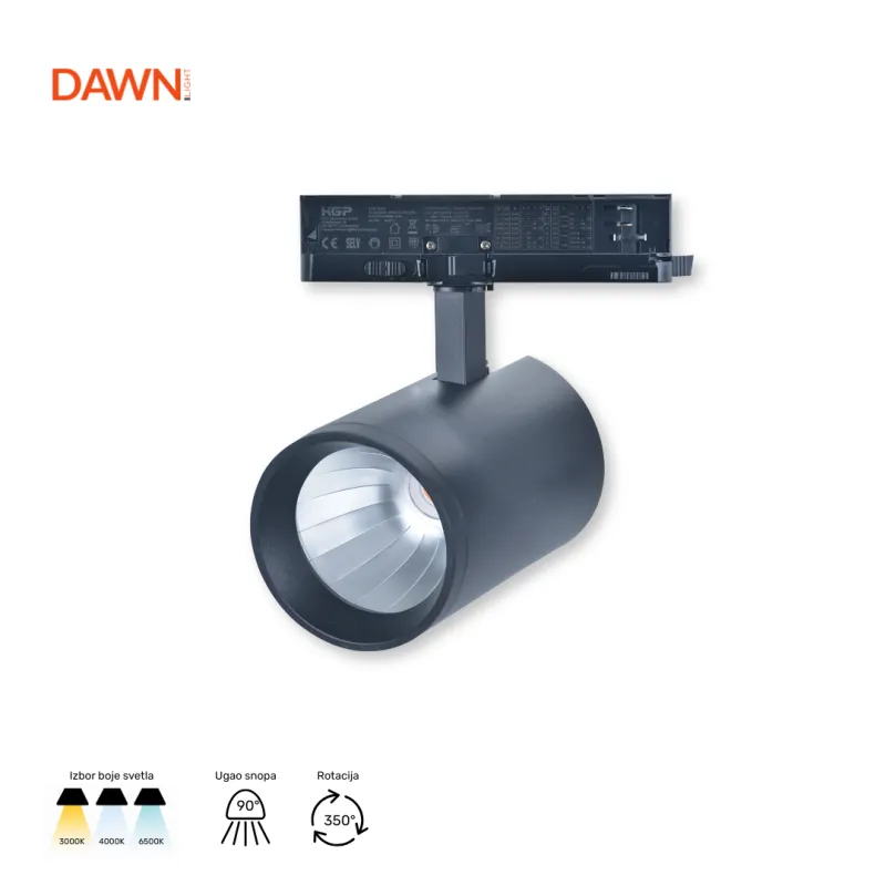 DAWN LED REFLEKTOR ŠINSKI GD19C30B 30W CCT CRNI TROSTEPENI