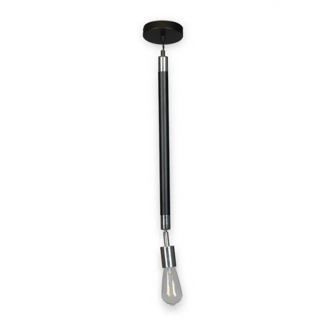 RUSTIK 65 VISILICA 1*E27 crna/hrom