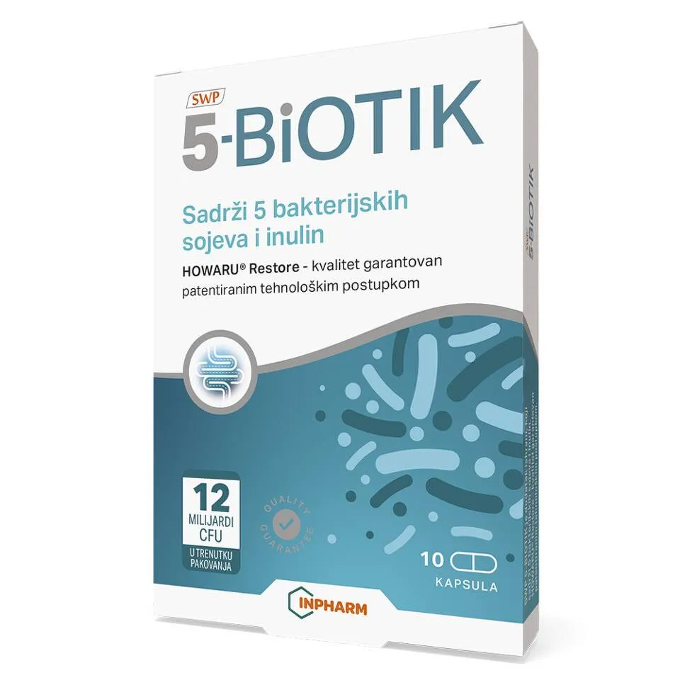 5-Biotik probiotik plus prebiotik, 10 kapsula