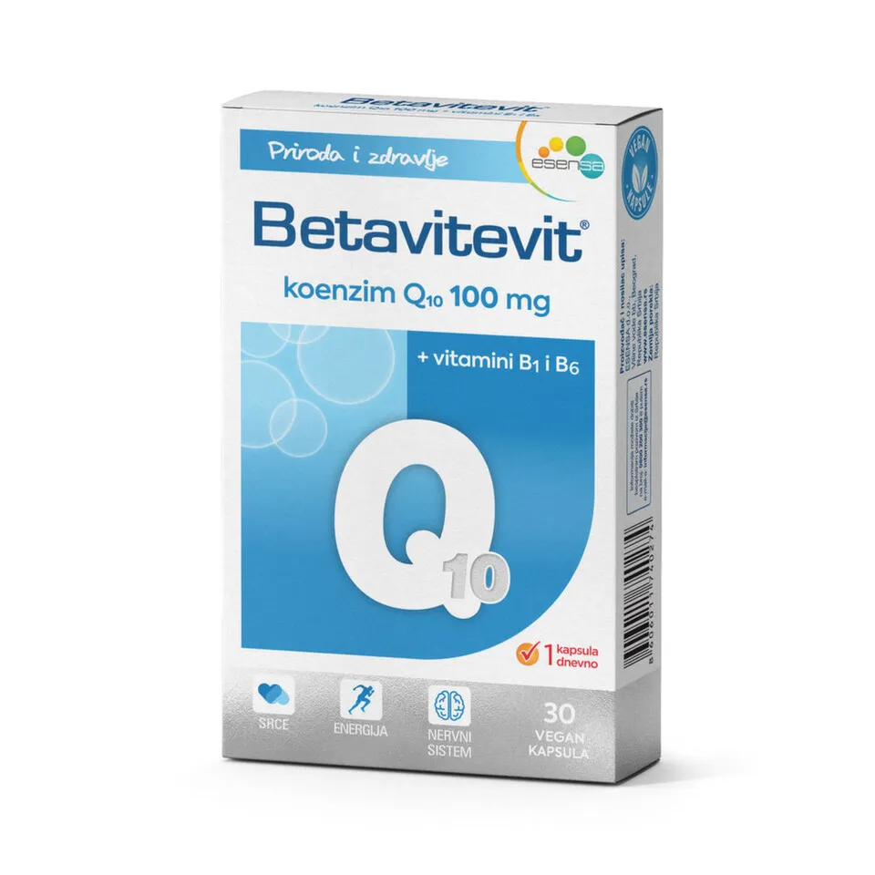 Betavitevit Q10 100mg + B1 + B6, 30 kapsula