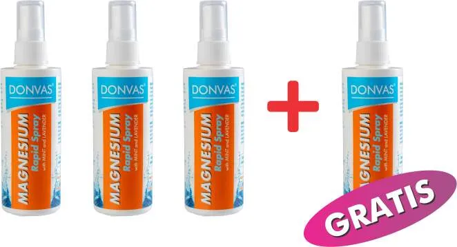 DONVAS Magnesium Rapid spray, 120 ml 3 + 1 GRATIS