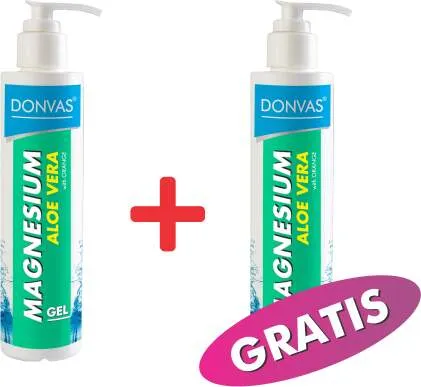 DONVAS Magnesium Aloe Vera gel, 200 ml 1 + 1 GRATIS