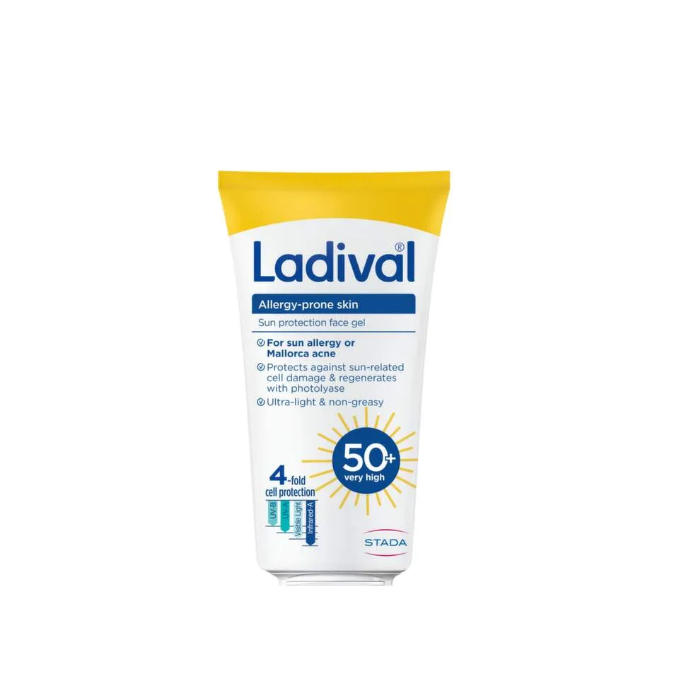 Ladival za lice za kožu sklonu alergijama na sunce SPF 50+, 50 ml