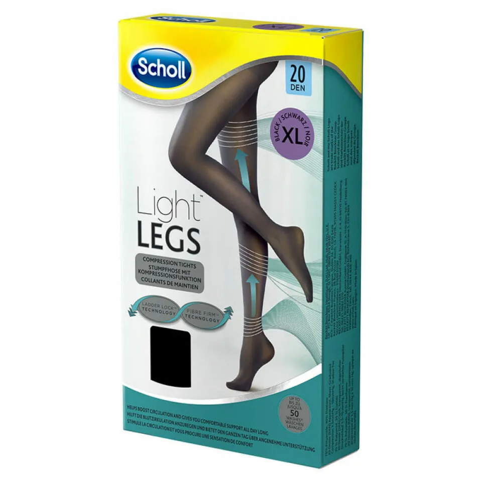 Scholl Light preventivne čarape, 20 dena, crne XL