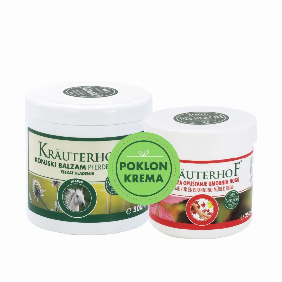 Krauterhof konjski balzam, 500 ml + Krema za vene, 250 ml