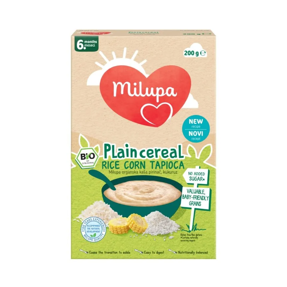 Milupa Bio pirinač, kukuruz, tapioka 6m+, 200 g