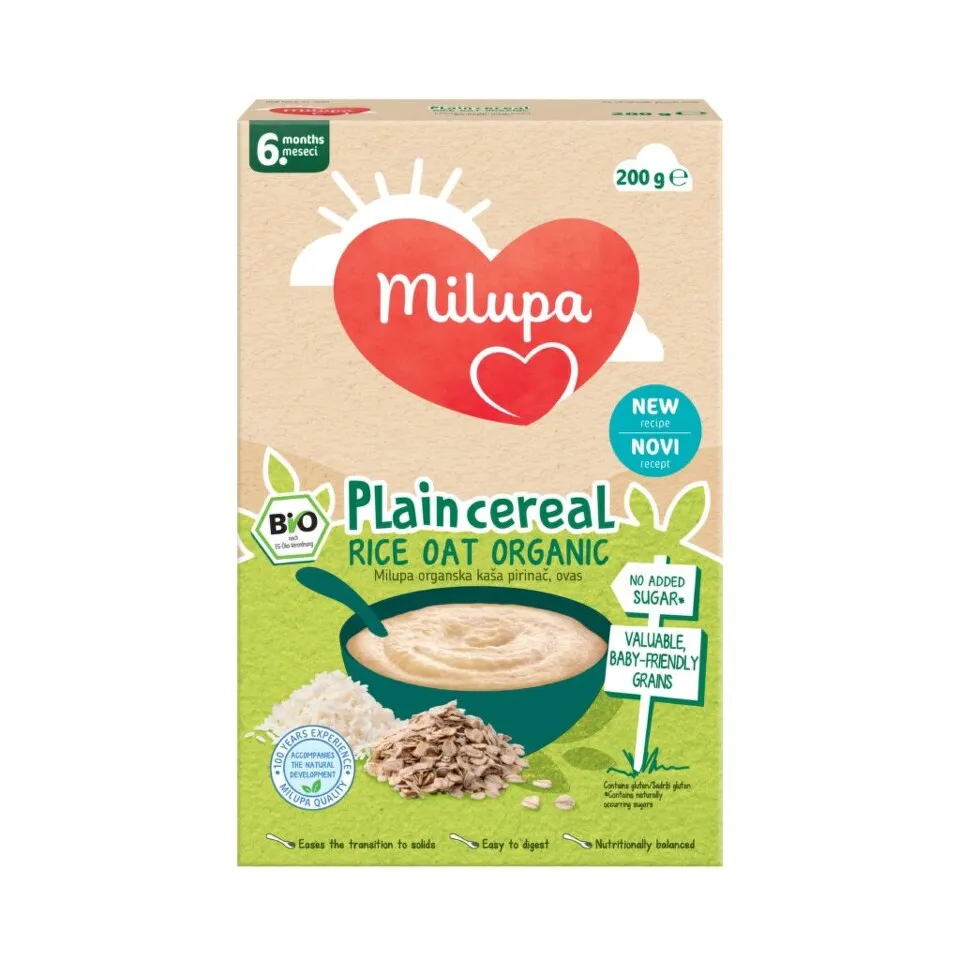 Milupa Bio pirinač i ovas 6m+, 200 g