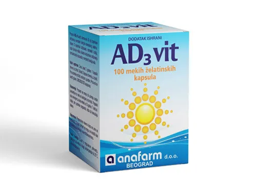AD3 vit Anafarm, 100 kapsula