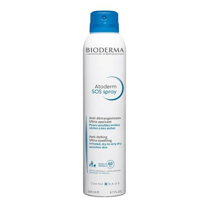Bioderma Atoderm SOS spray, Intenzivni umirujući sprej protiv svraba, 200ml