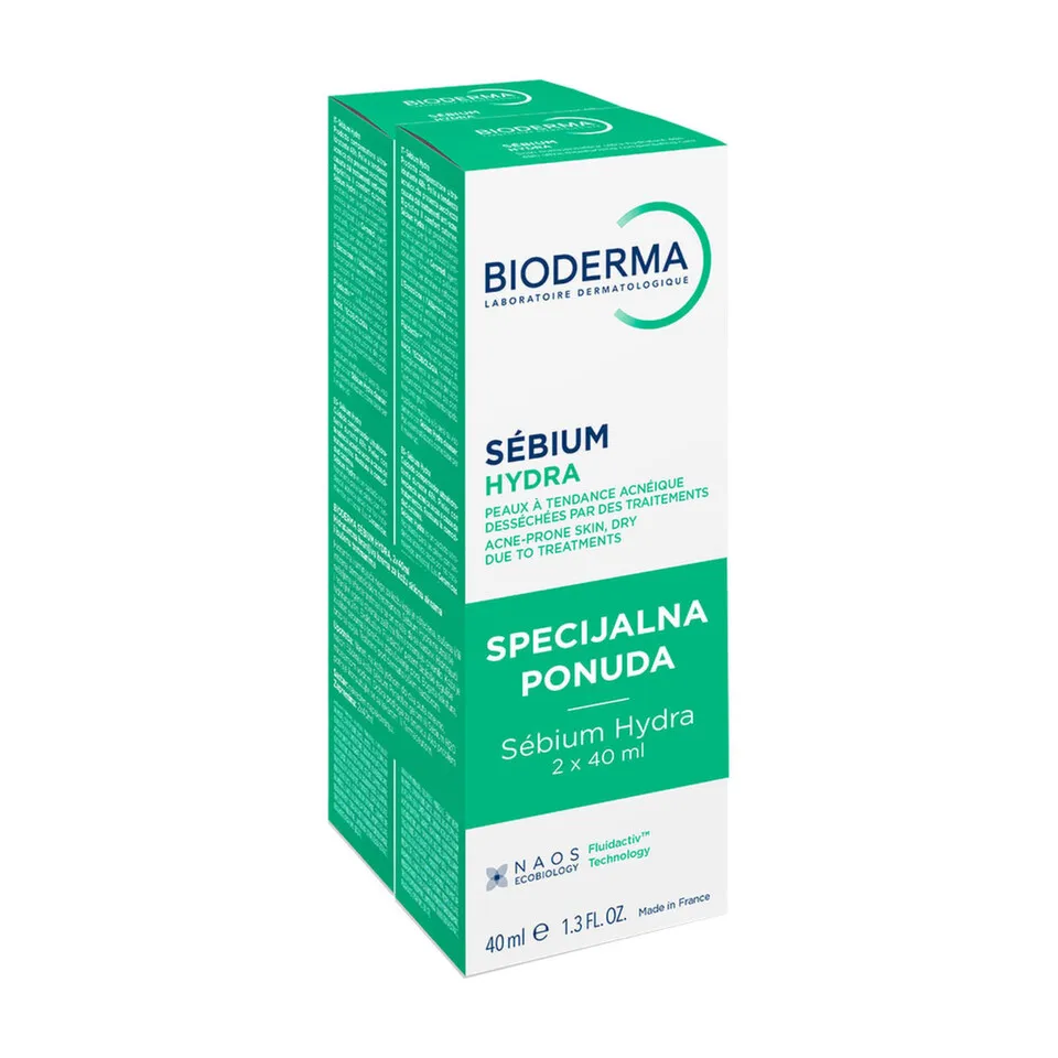 Bioderma Sebium Hydra, 2 x 40 ml PROMO