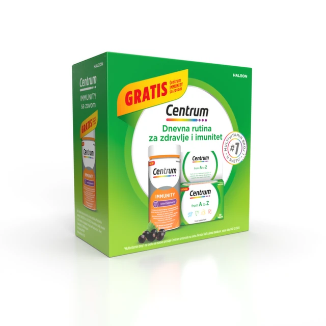 Centrum A do Ž, 30 tableta + Immunity Zova, 30 mekih kapsula GRATIS