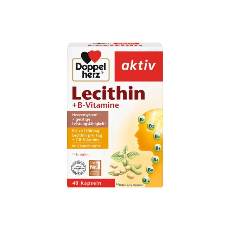 Doppelherz Aktiv Lecitin + B Vitamini, 40 kapsula