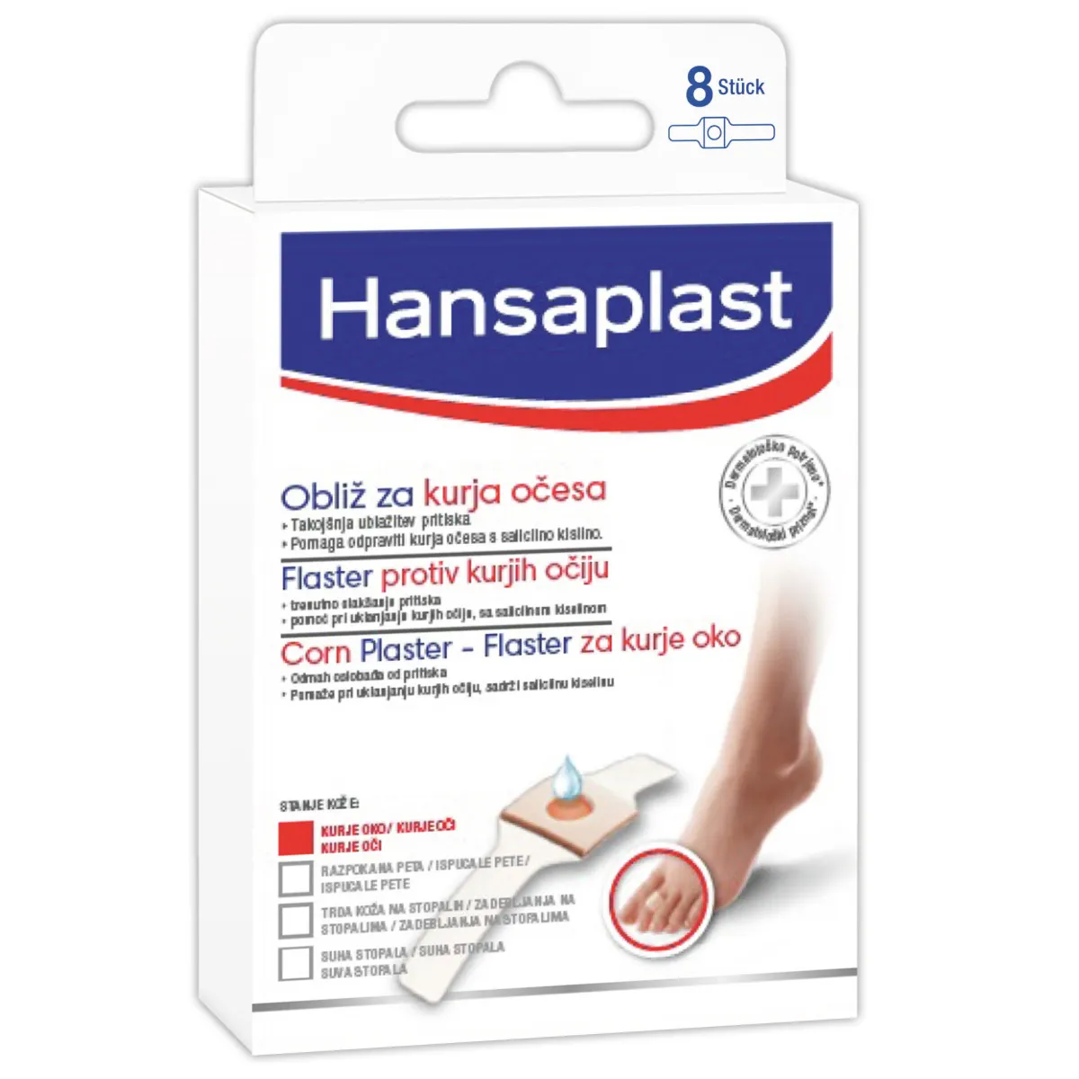 Hansaplast flaster za kurje oko, 8 komada