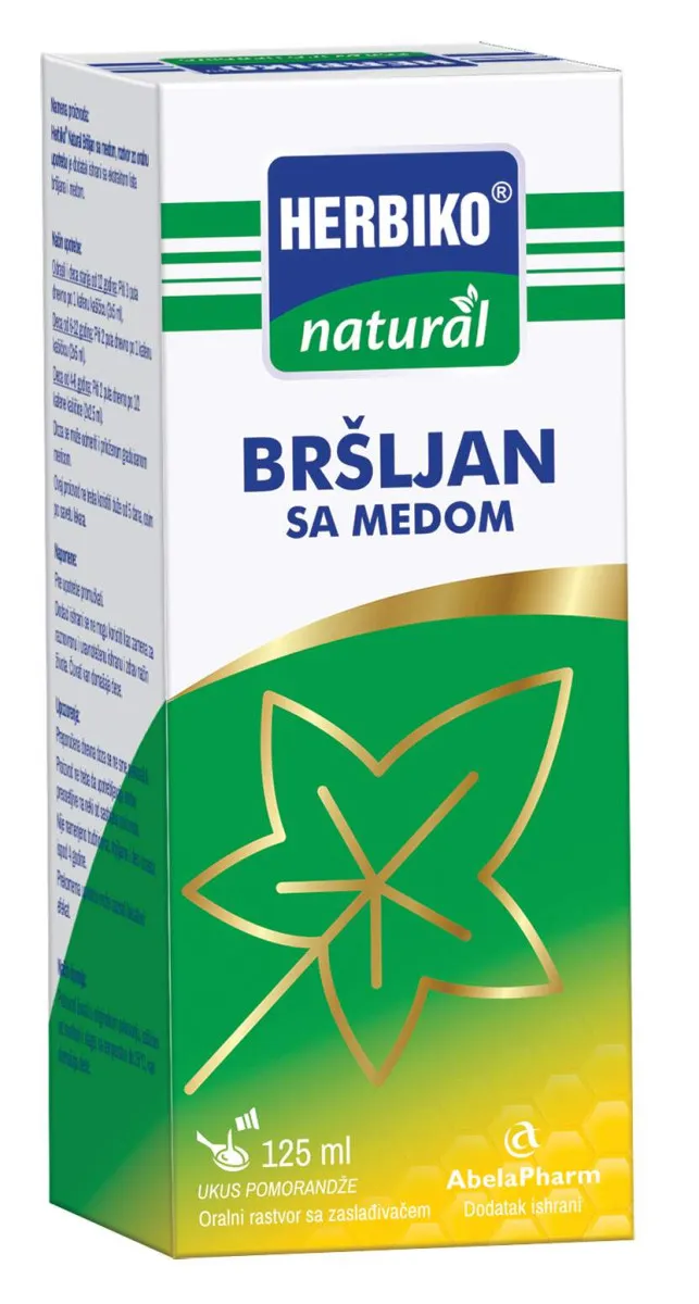 Herbiko® Natural bršljan sa medom, 125 ml