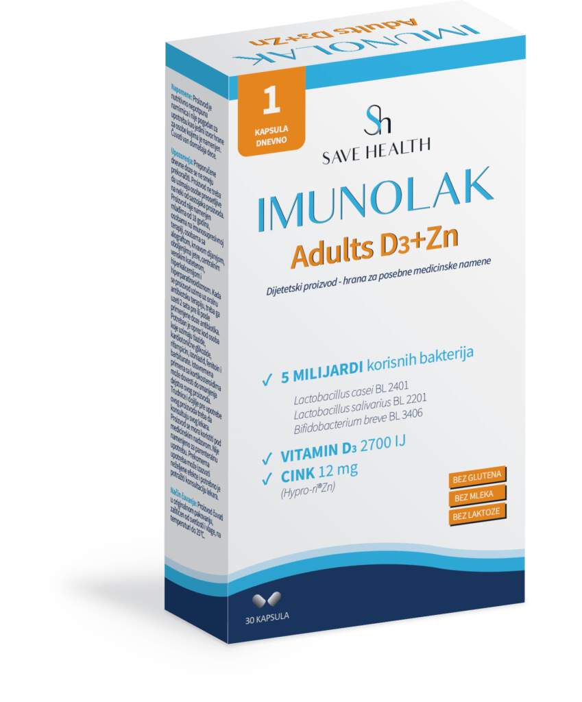 Imunolak Adults D3+Zn, 30 kapsula