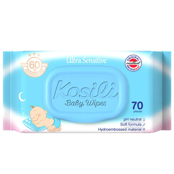 Kosili Vlažne maramice plave, 70 komada