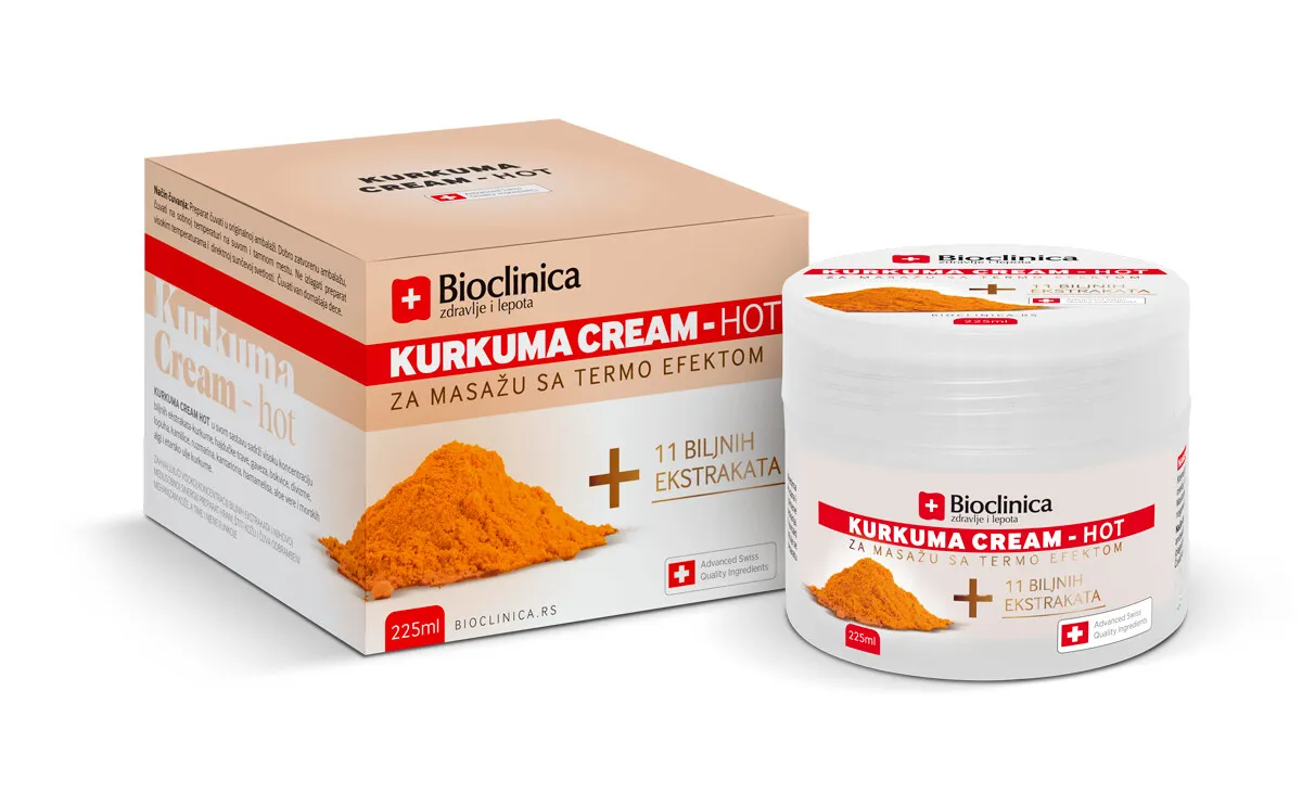 Kurkuma Cream Hot za hronične bolove u kostima, 225 ml
