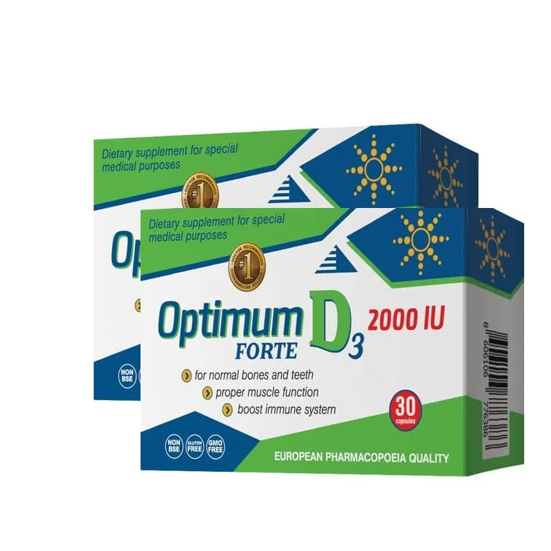 Optimum D3 2000IU Forte, 30 kapsula 1+1 GRATIS
