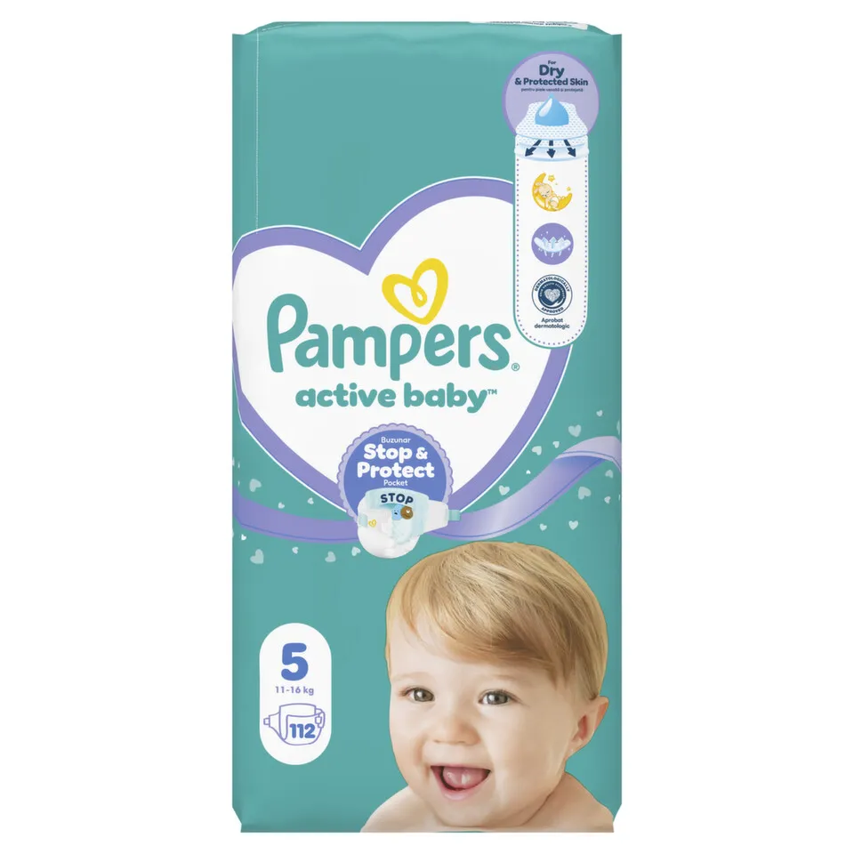 Pampers Active Baby pelene 5, 112 komada