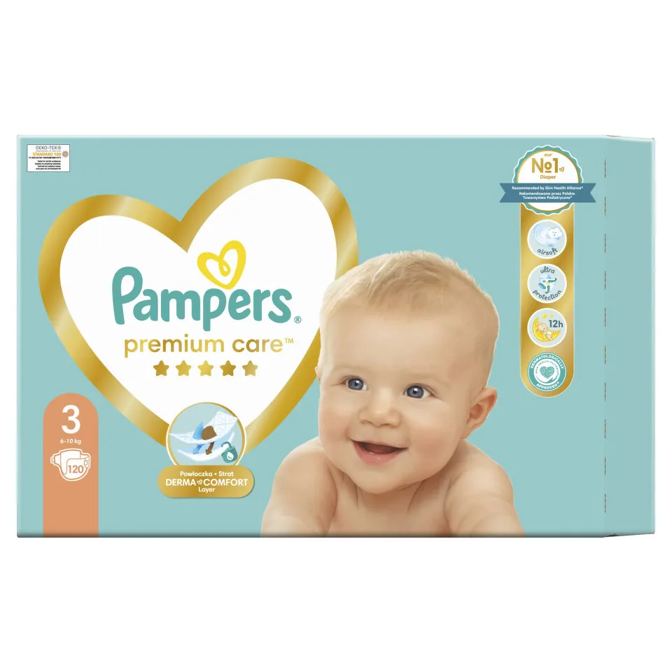 Pampers pelene premium MB 3 6-10kg, 120 komada