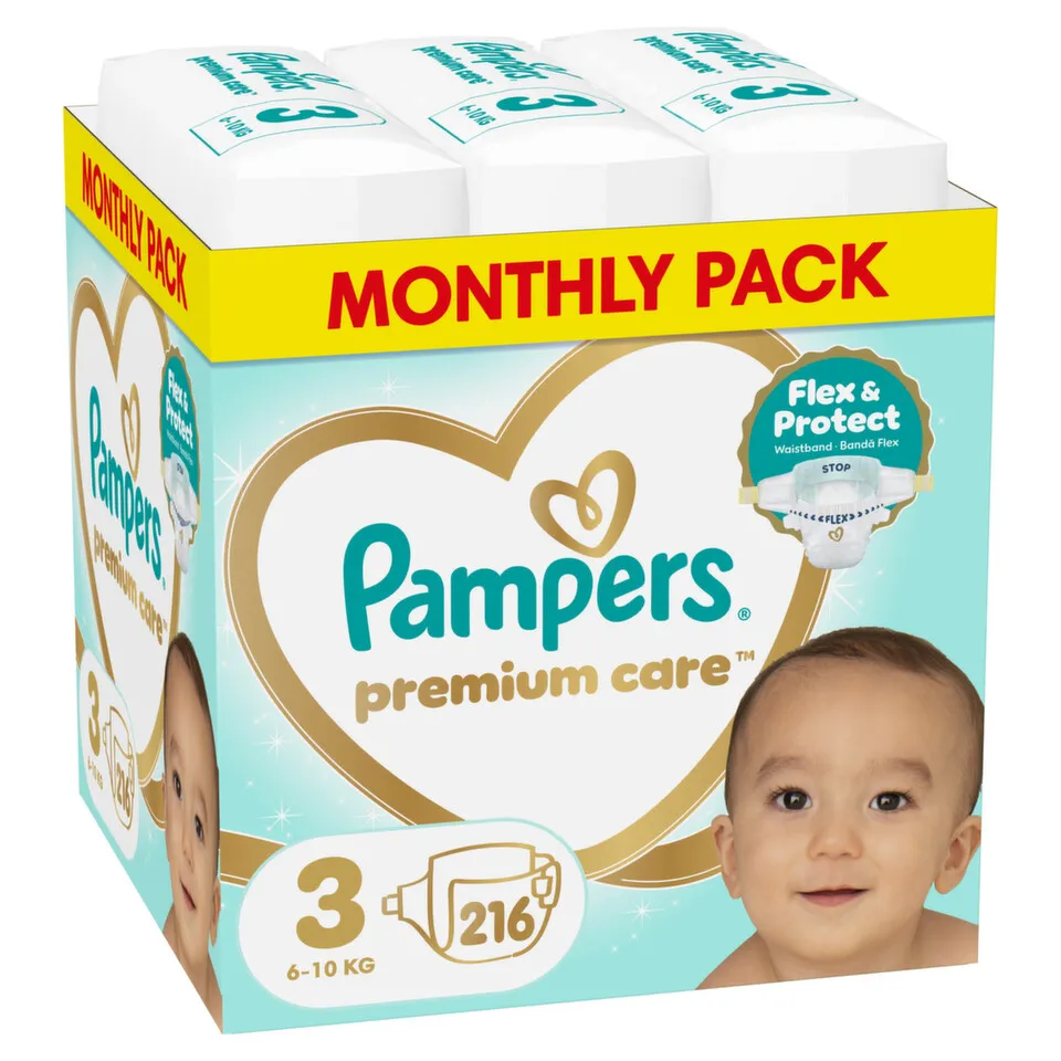 Pampers Premium Care pelene 3, 216 komada