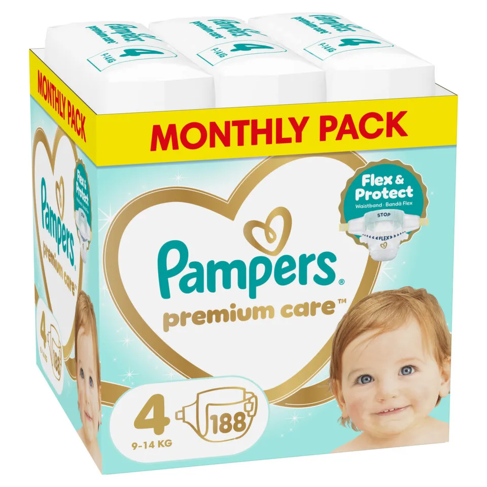Pampers Premium Care pelene 4, 188 komada