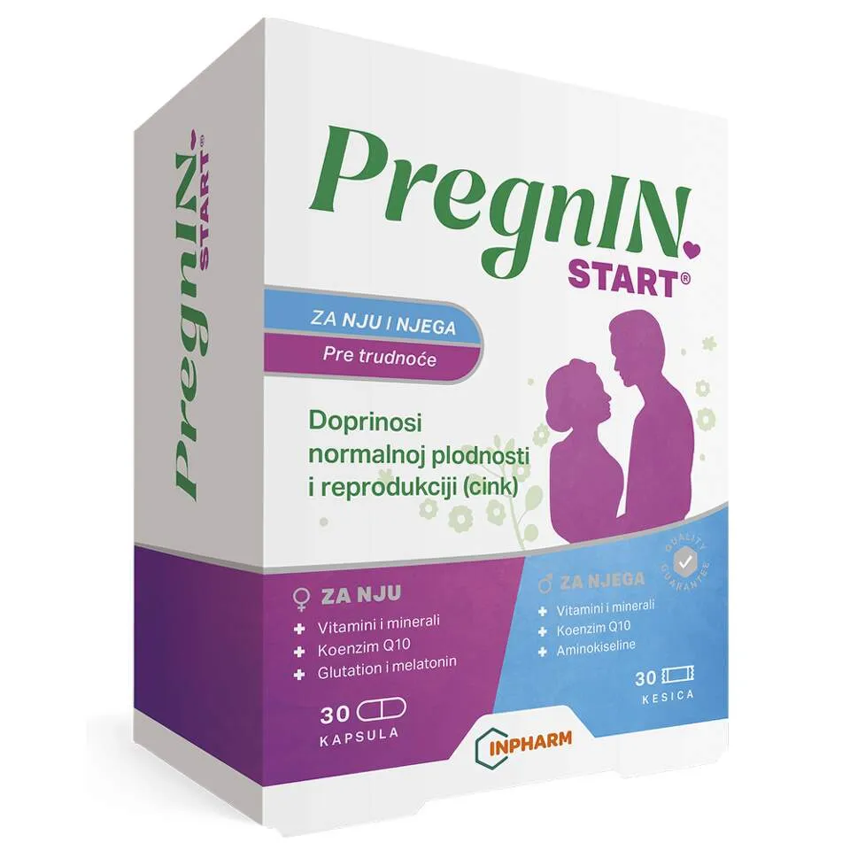 PregnIN start pre trudnoće, 30 kapsula + 30 kesica