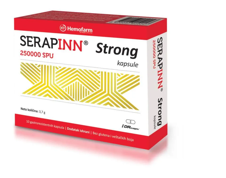 Serapinn Strong 250.000, 10 kapsula