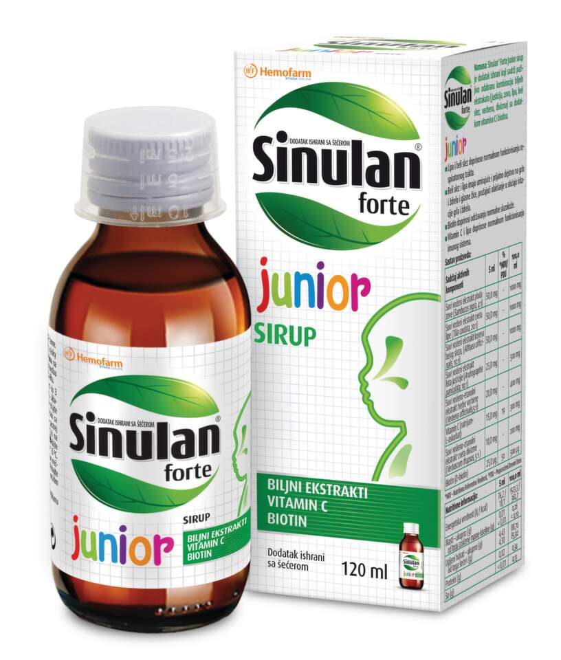 Sinulan Forte Junior sirup, 120 ml