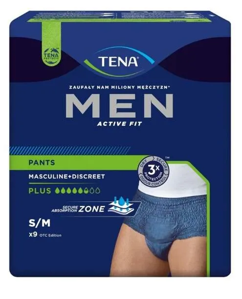 Tena Men Pants + S/M blue, 9 komada