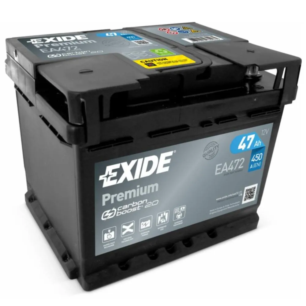 EXIDE Akumulator 12V 47Ah 450A PREMIUM desno+