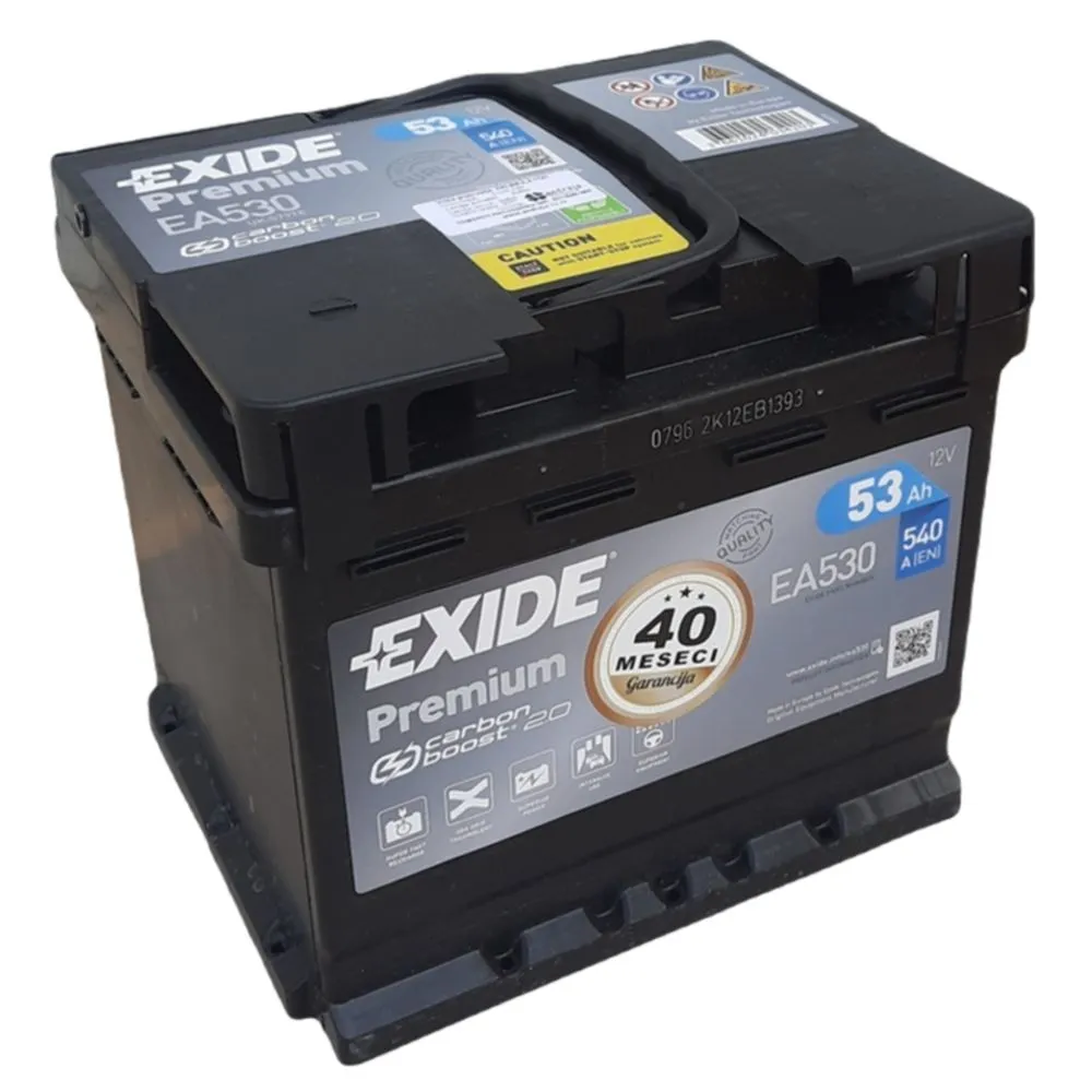 EXIDE Akumulator 12V 53Ah 540A PREMIUM desno+